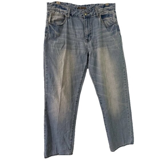 Carbon Jeans Relaxed Straight Freedom Flex Distressed SZ 34 x 29 Streetwear - Picture 1 of 3
